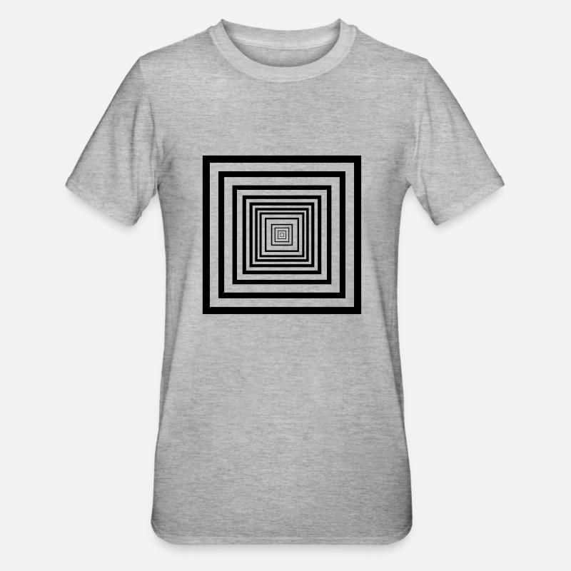 rectangles - T-shirt polycoton Unisexe - gris chiné