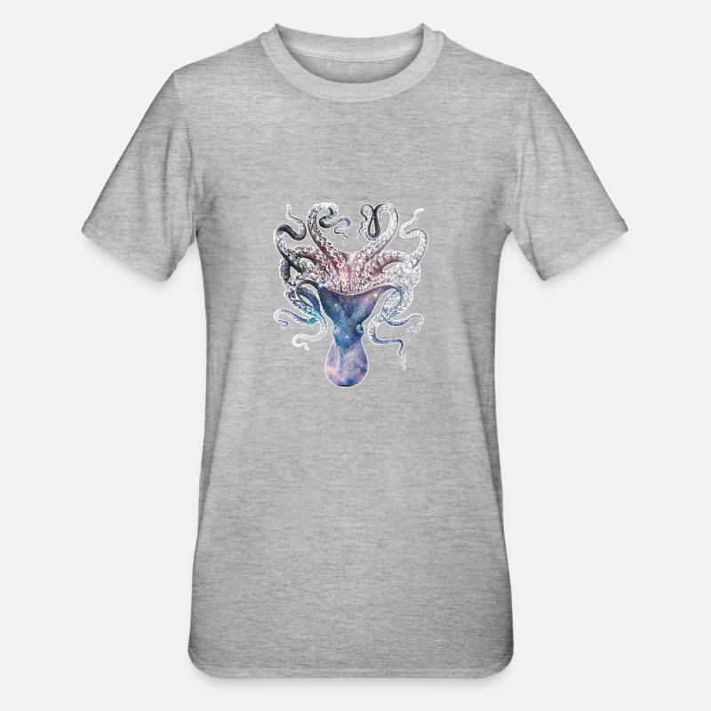 ESPACE SQUID - T-shirt polycoton Unisexe - gris chiné