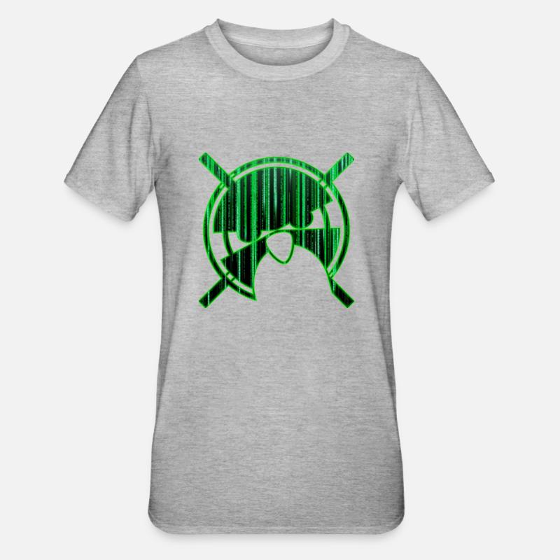 linux-Geek - T-shirt polycoton Unisexe - gris chiné