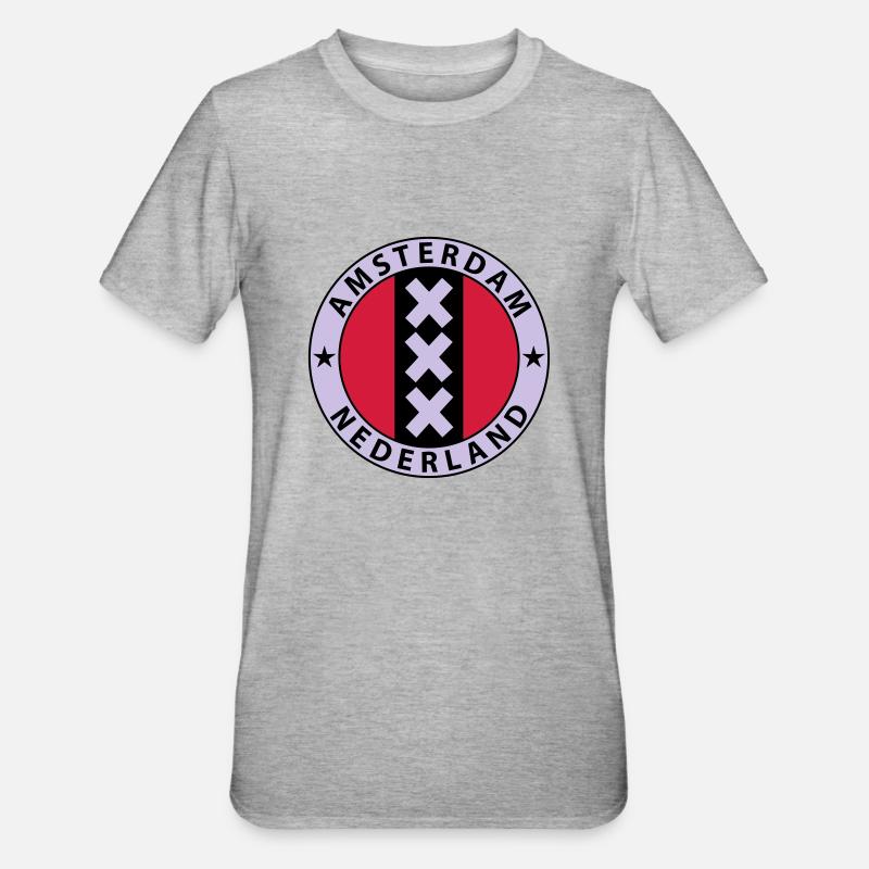 Amsterdam Wappen - T-shirt polycoton Unisexe - gris chiné