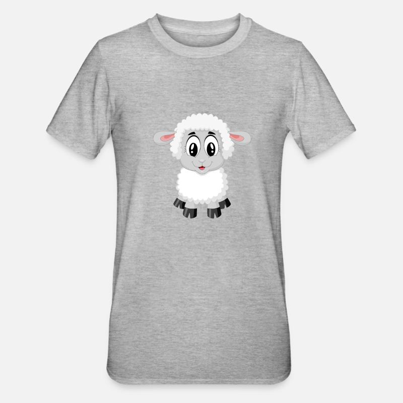 moutons doux - T-shirt polycoton Unisexe - gris chiné