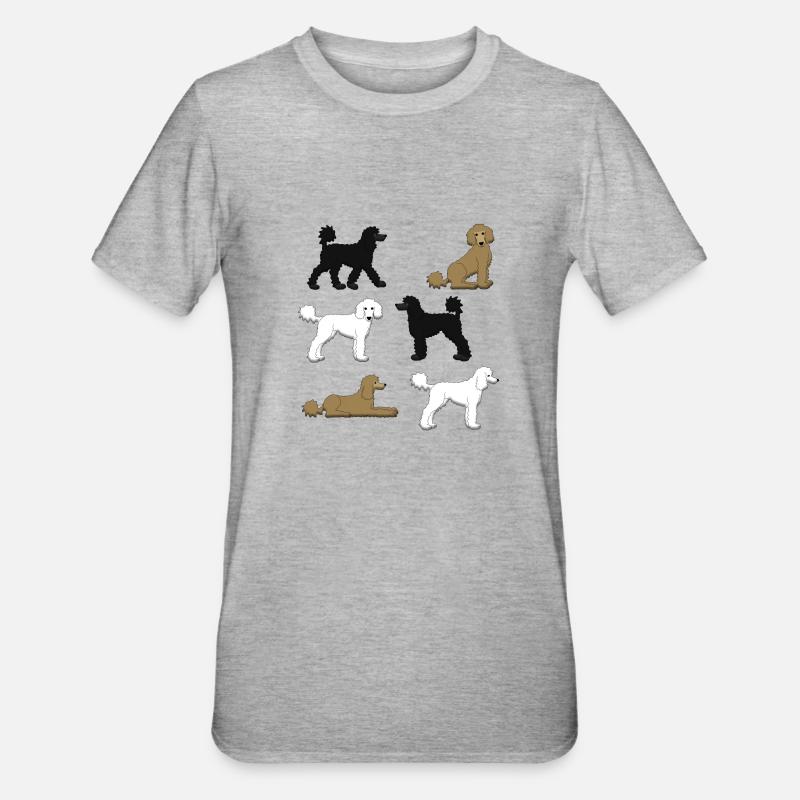 Sélection de caniche - T-shirt polycoton Unisexe - gris chiné