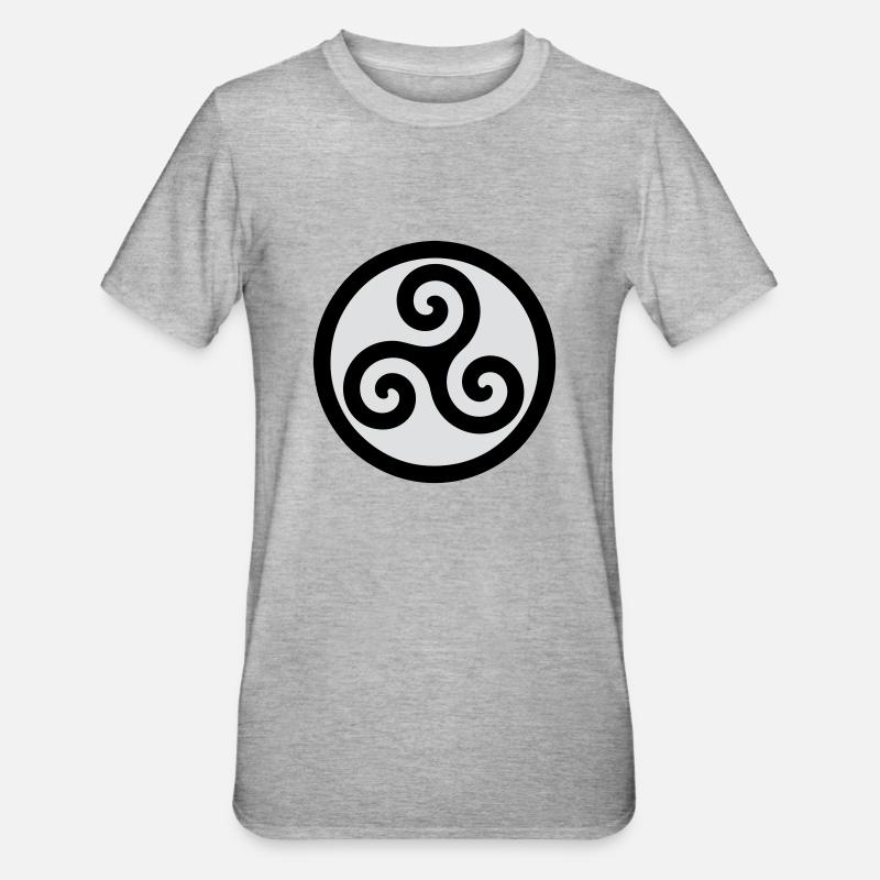 symbole celte - T-shirt polycoton Unisexe - gris chiné