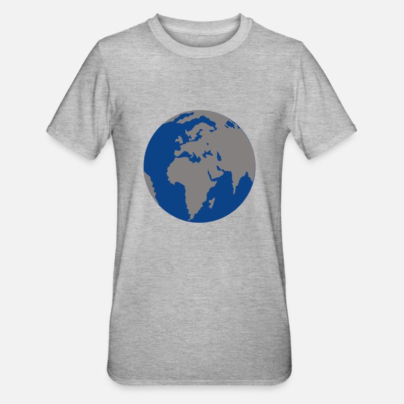 Globus - Unisex Polycotton T-Shirt - Grau meliert