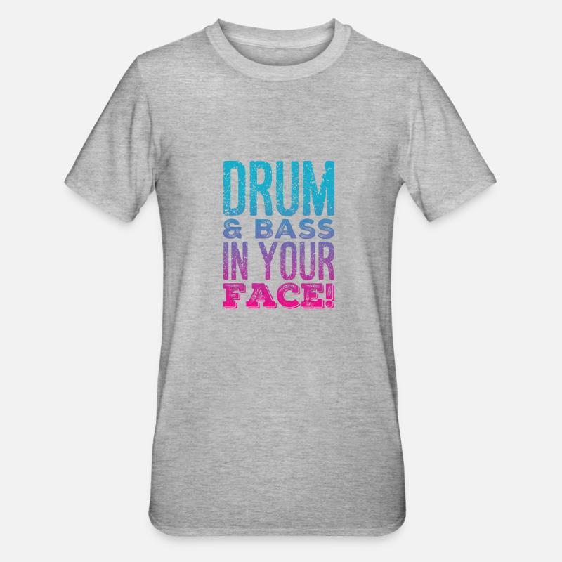 ET BASSE DRUM - T-shirt polycoton Unisexe - gris chiné