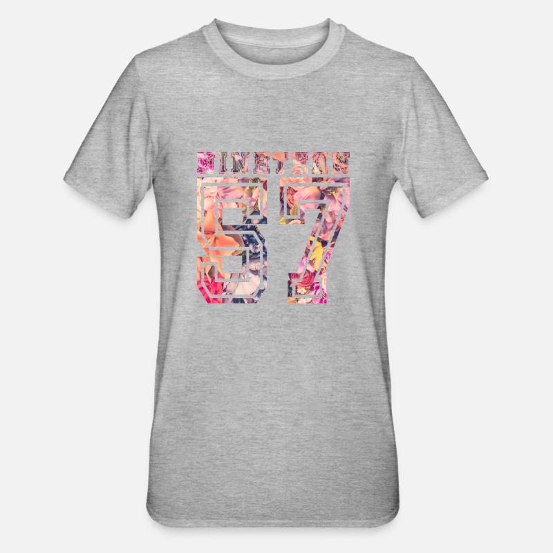 NINETEEN 1957 B - T-shirt polycoton Unisexe - gris chiné