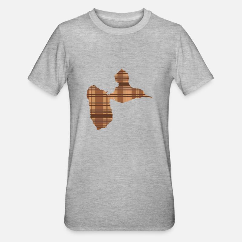 Tshirt gwada madrasse Marron - T-shirt polycoton Unisexe - gris chiné