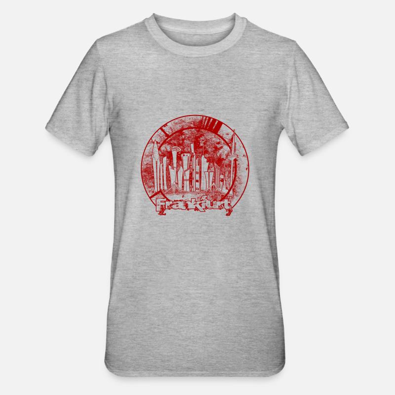 FFM Skyline R - Unisex Polycotton T-Shirt - Grau meliert