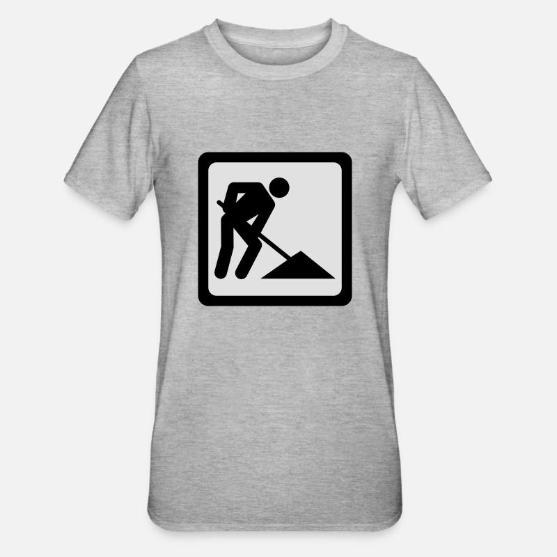 In Arbeit - Unisex Polycotton T-Shirt - Grau meliert