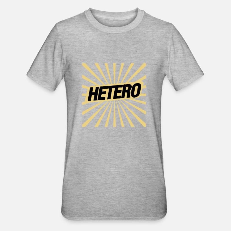 Hetero - was sonst! - Unisex Polycotton T-Shirt - Grau meliert