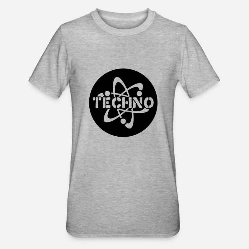 Techno__V005 - Unisex Polycotton T-Shirt - heather grey