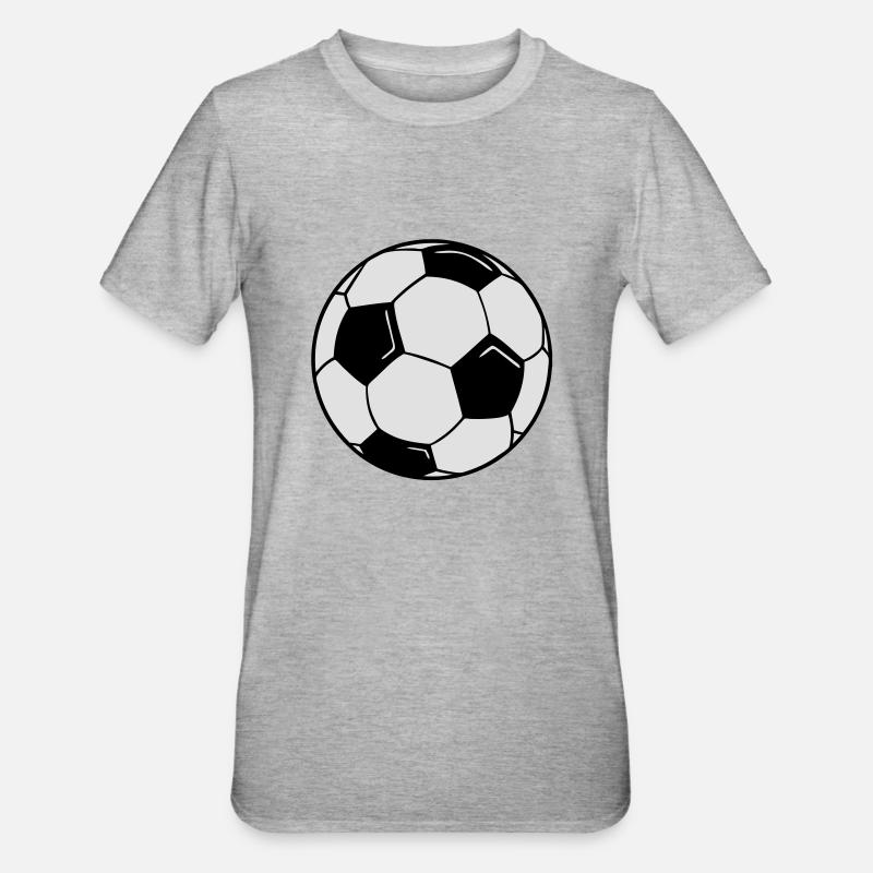 Fußball - Unisex Polycotton T-Shirt - Grau meliert