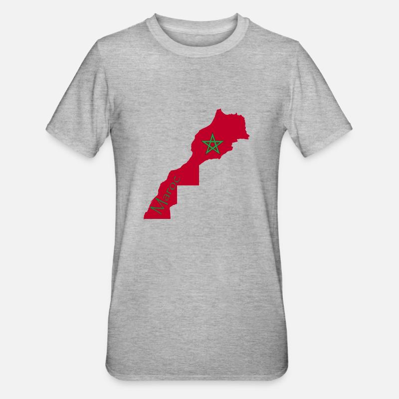 Marokko 2 - Unisex Polycotton T-Shirt - Grau meliert