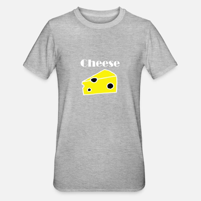Cheese Käse - Unisex Polycotton T-Shirt - Grau meliert