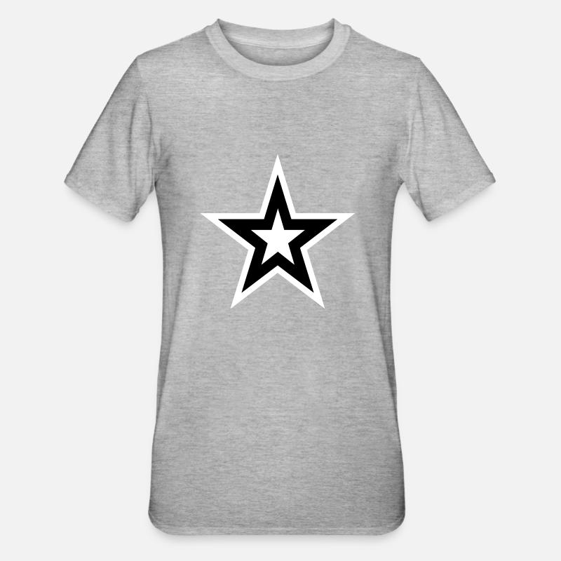 GLÜCKSSTERN - Unisex Polycotton T-Shirt - Grau meliert