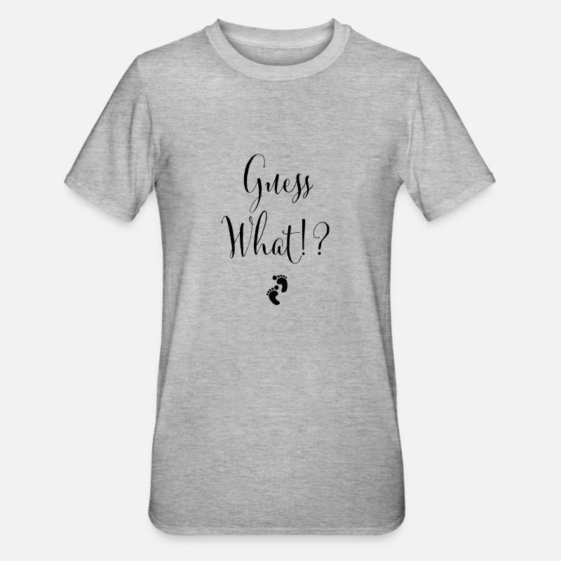 Grossesse bébé ventre bébé - T-shirt polycoton Unisexe - gris chiné