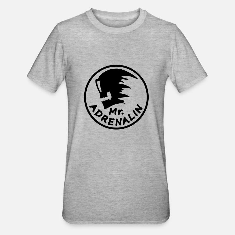 mr_adrenalin_l - T-shirt polycoton Unisexe - gris chiné