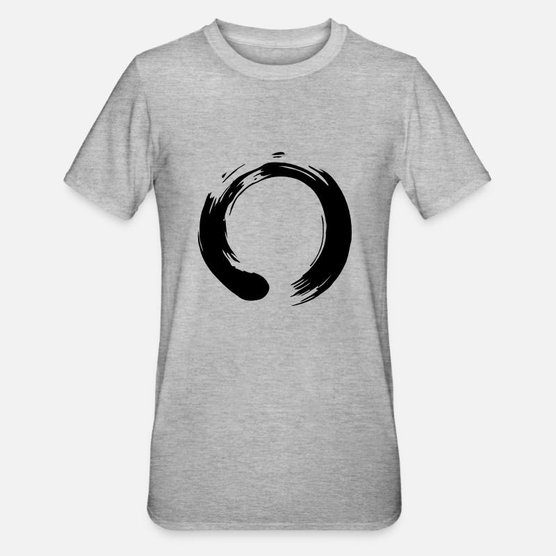 Enso Zen Vector - T-shirt polycoton Unisexe - gris chiné