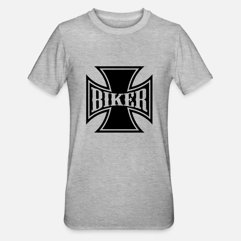 cb49_iron_biker - T-shirt polycoton Unisexe - gris chiné