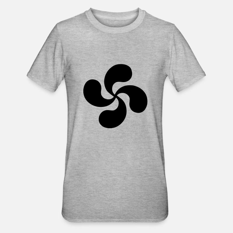 Croix Basque - T-shirt polycoton Unisexe - gris chiné