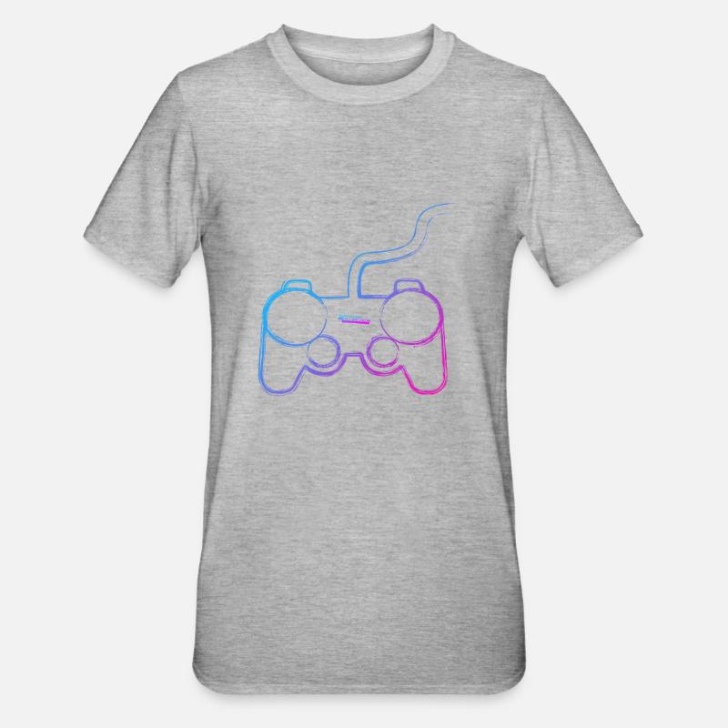 Graffiti-Controller - Unisex Polycotton T-Shirt - Grau meliert