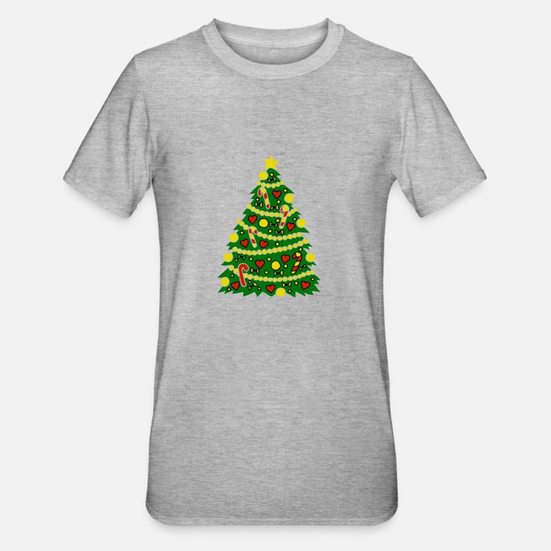 christmas_tree - T-shirt polycoton Unisexe - gris chiné