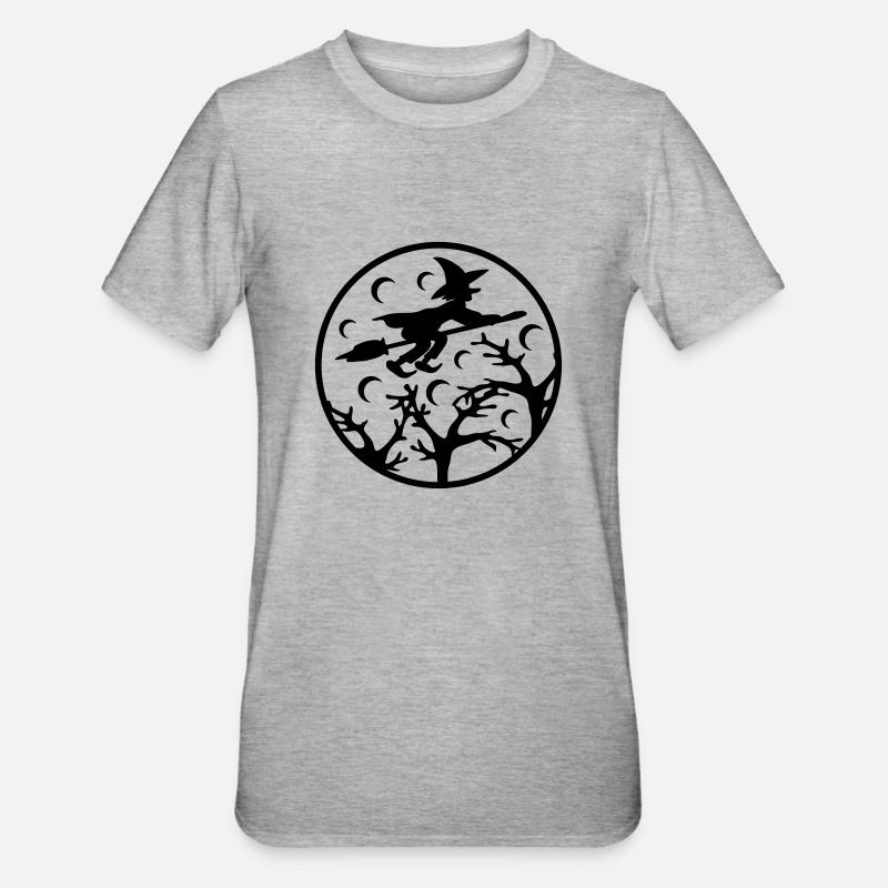 Witch Moon - T-shirt polycoton Unisexe - gris chiné
