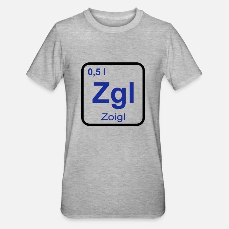 Zoigl Bier - Unisex Polycotton T-Shirt - Grau meliert