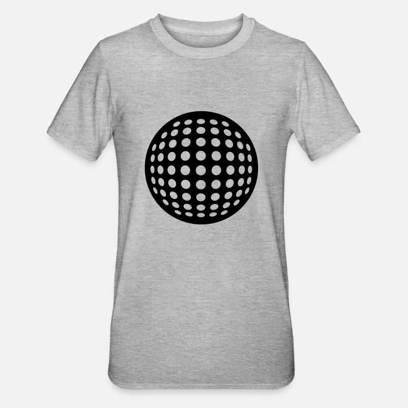 Golfball - Unisex Polycotton T-Shirt - Grau meliert