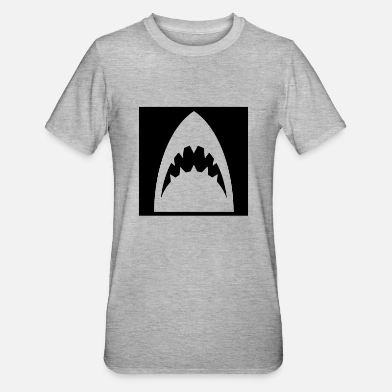 requin - T-shirt polycoton Unisexe - gris chiné
