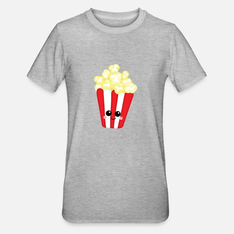 pop-corn - T-shirt polycoton Unisexe - gris chiné