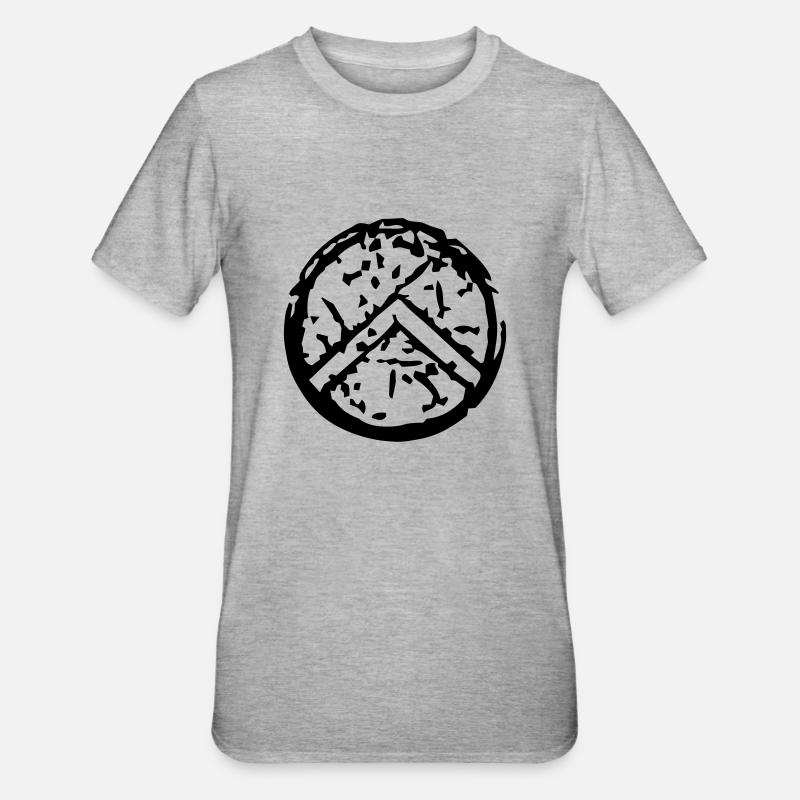 spartan_shield - Unisex Polycotton T-Shirt - Grau meliert