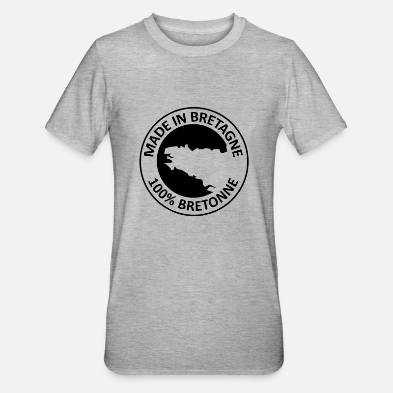 100% Bretonne - T-shirt polycoton Unisexe - gris chiné