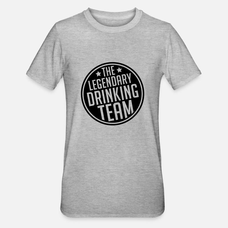 legendary_drinking_team_vy1 - Unisex Polycotton T-Shirt - Grau meliert