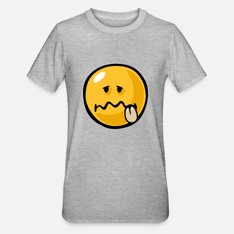 Smiley ill - T-shirt polycoton Unisexe - gris chiné