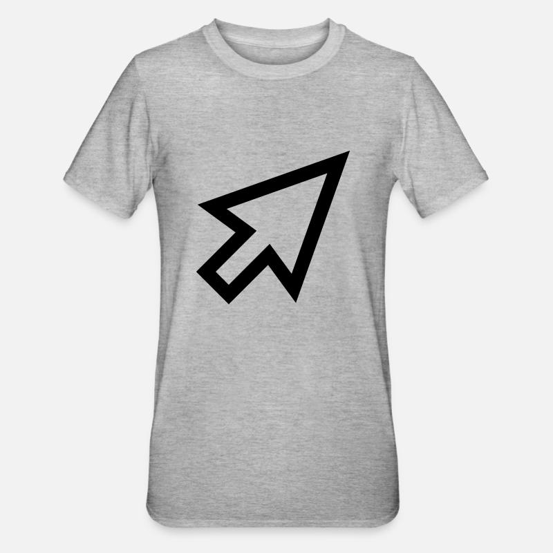Mouse Cursor - T-shirt polycoton Unisexe - gris chiné