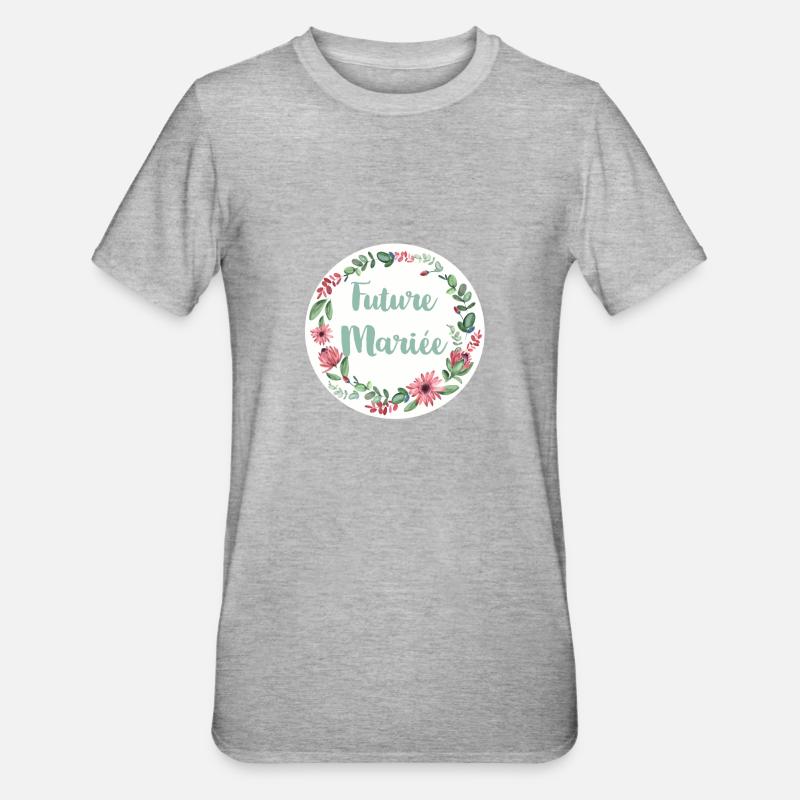 future_mariee_6 - T-shirt polycoton Unisexe - gris chiné