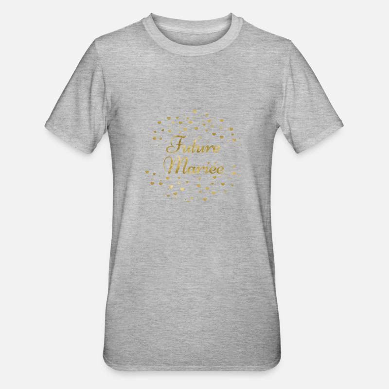 future_mariee_4 - T-shirt polycoton Unisexe - gris chiné