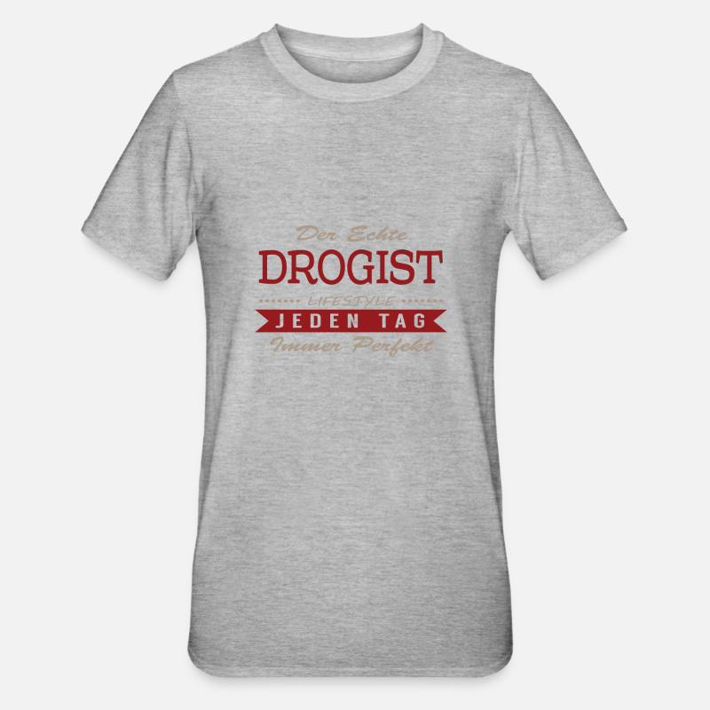 Der echte Drogist - Unisex Polycotton T-Shirt - Grau meliert