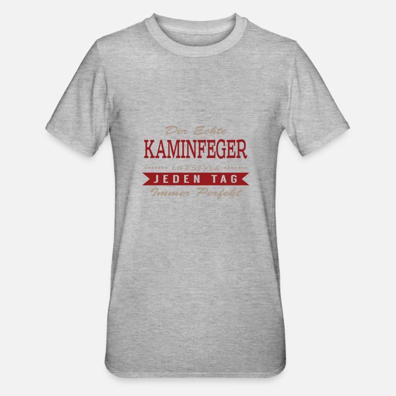 Der echte Kaminfeger - Unisex Polycotton T-Shirt - Grau meliert