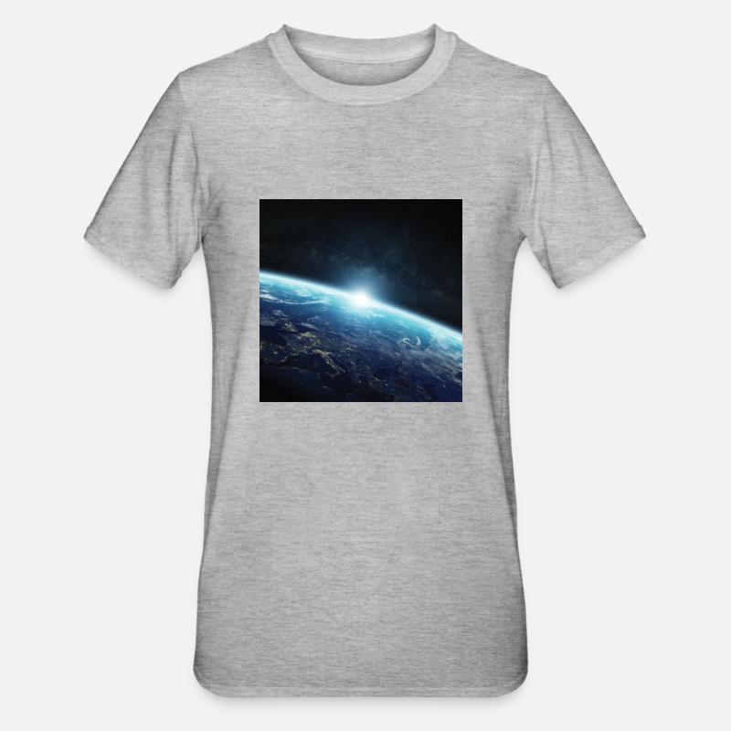 Modèle d'espace - T-shirt polycoton Unisexe - gris chiné