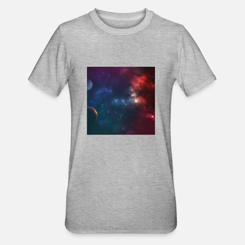 Space pattern - Unisex Polycotton T-Shirt - heather grey