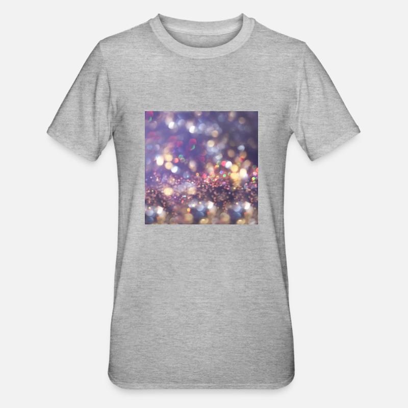 Glitter light bokeh - Unisex Polycotton T-Shirt - heather grey