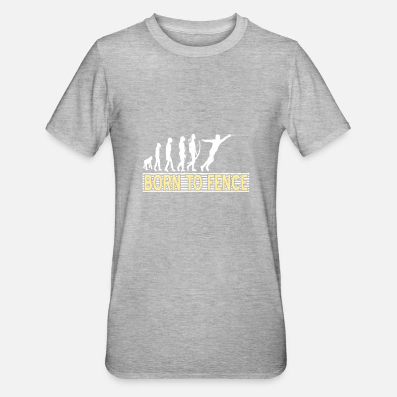 Fechten - Unisex Polycotton T-Shirt - Grau meliert