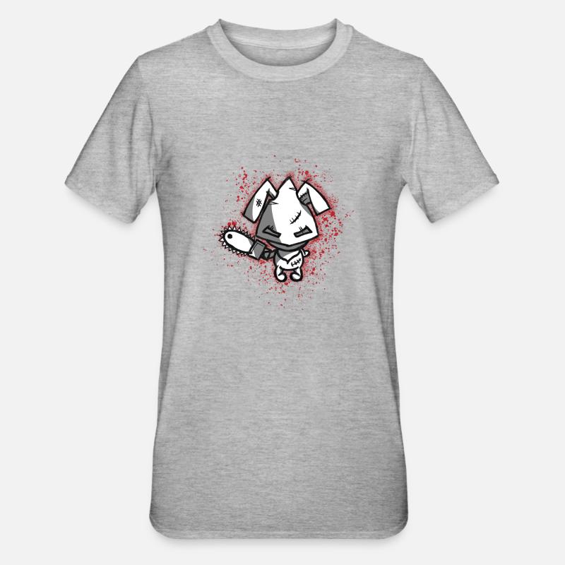Evil Pets - Rabbit 2 - T-shirt polycoton Unisexe - gris chiné