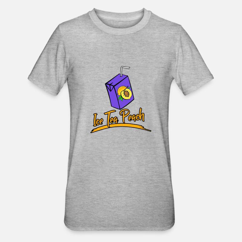 Ice tea peach - idée cadeau - T-shirt polycoton Unisexe - gris chiné