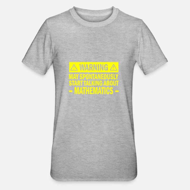 Math math saying teacher gift - Unisex Polycotton T-Shirt - heather grey