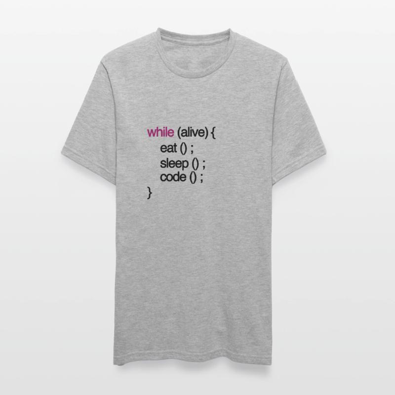 while alive code Computer scientist programming coding Unisex Polycotton T-Shirt