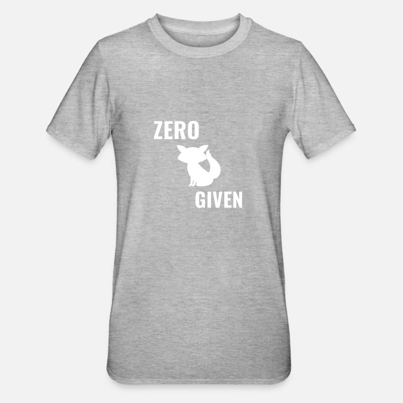 Zero fox given - Unisex Polycotton T-Shirt - heather grey