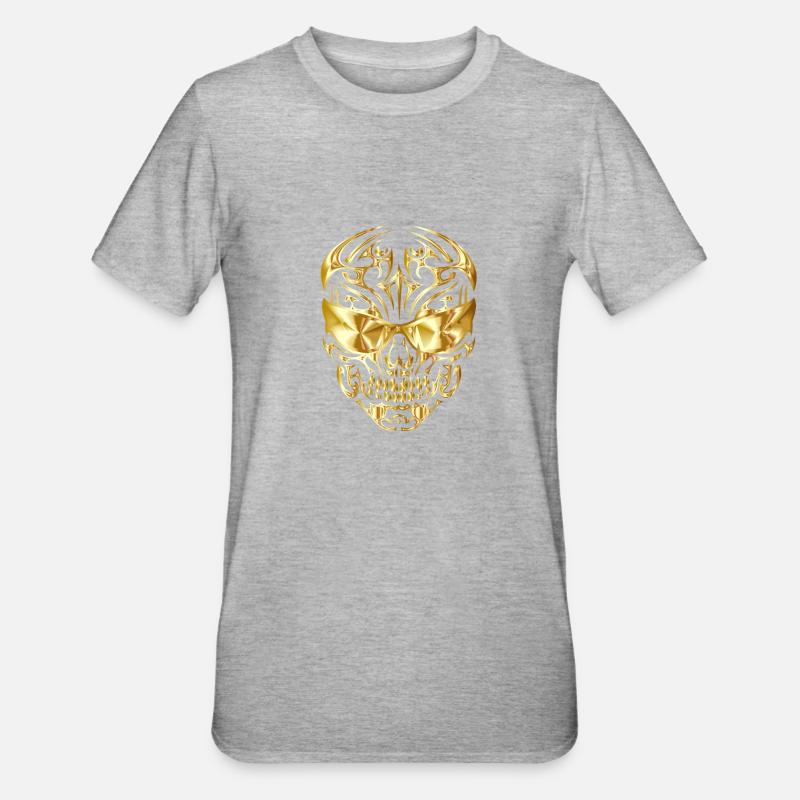 Crâne d'or - T-shirt polycoton Unisexe - gris chiné